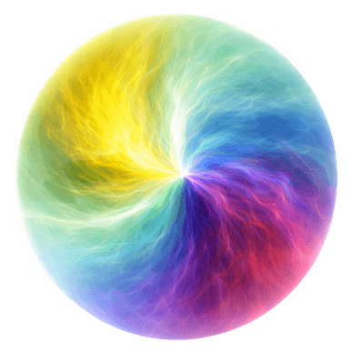 High Empathy personality color orb (blue, teal, yellow)